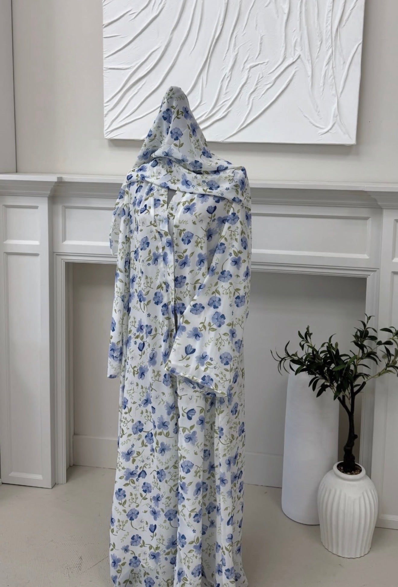 Zahri Abaya and Hijab Set in Blue