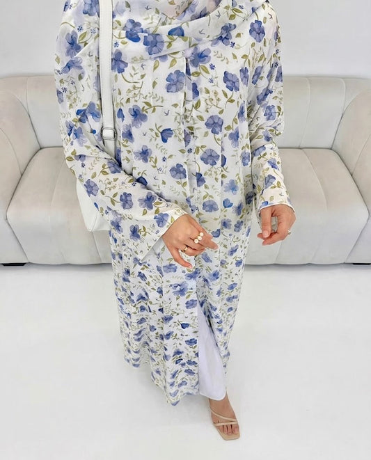 Zahri Abaya and Hijab Set in Blue