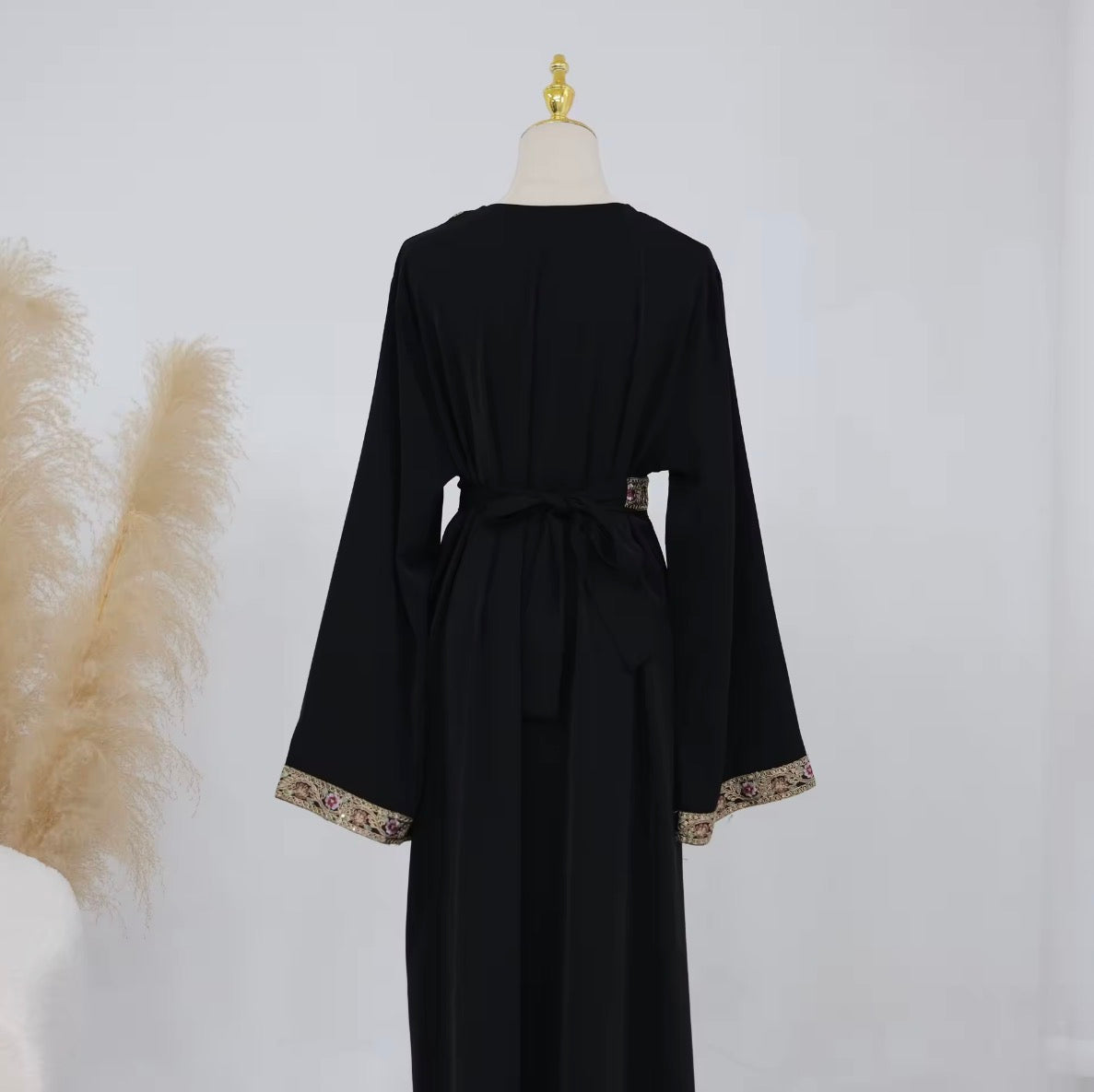 Layla Embroidered Abaya in Black