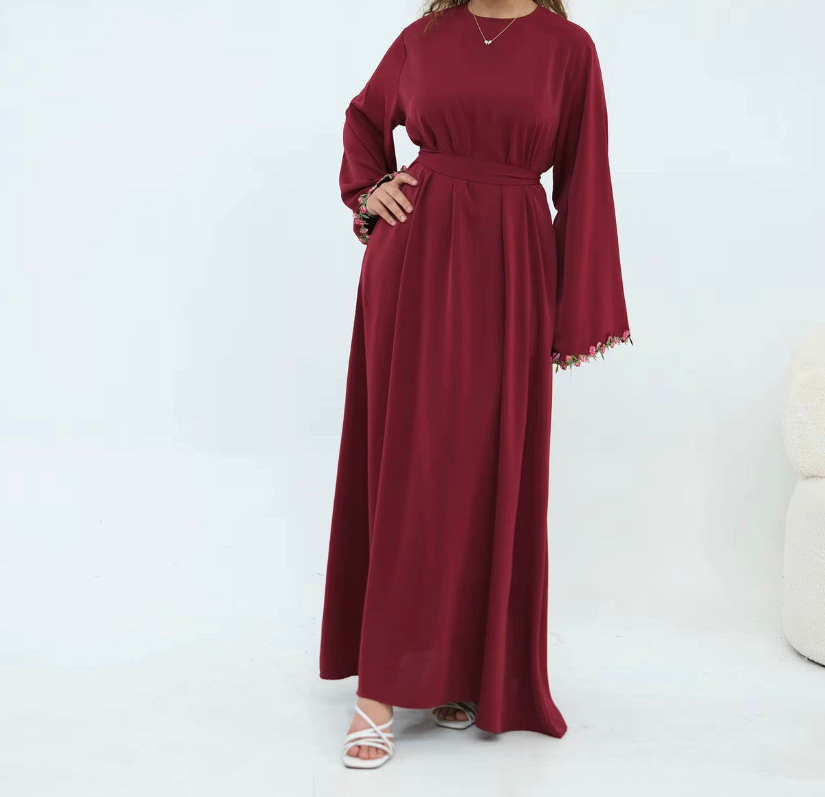 Jana Abaya Embroidered Abaya & Hijab Set in 4 Colours
