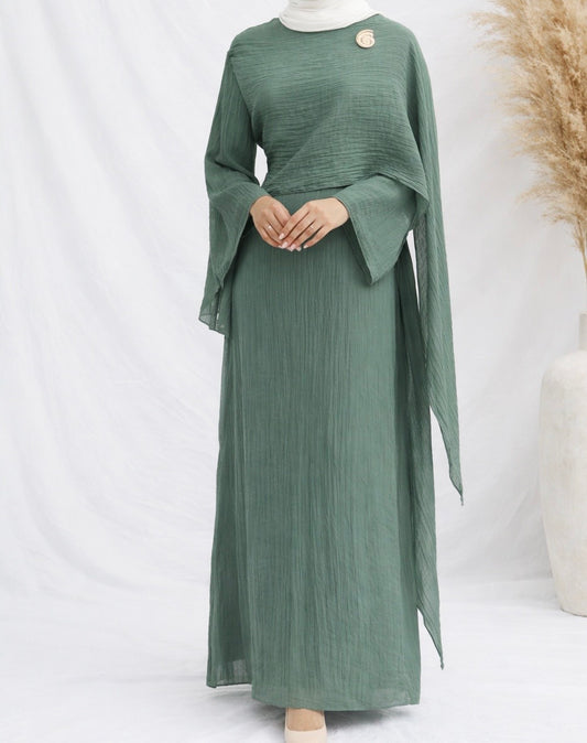 Rana Abaya Dress in Green