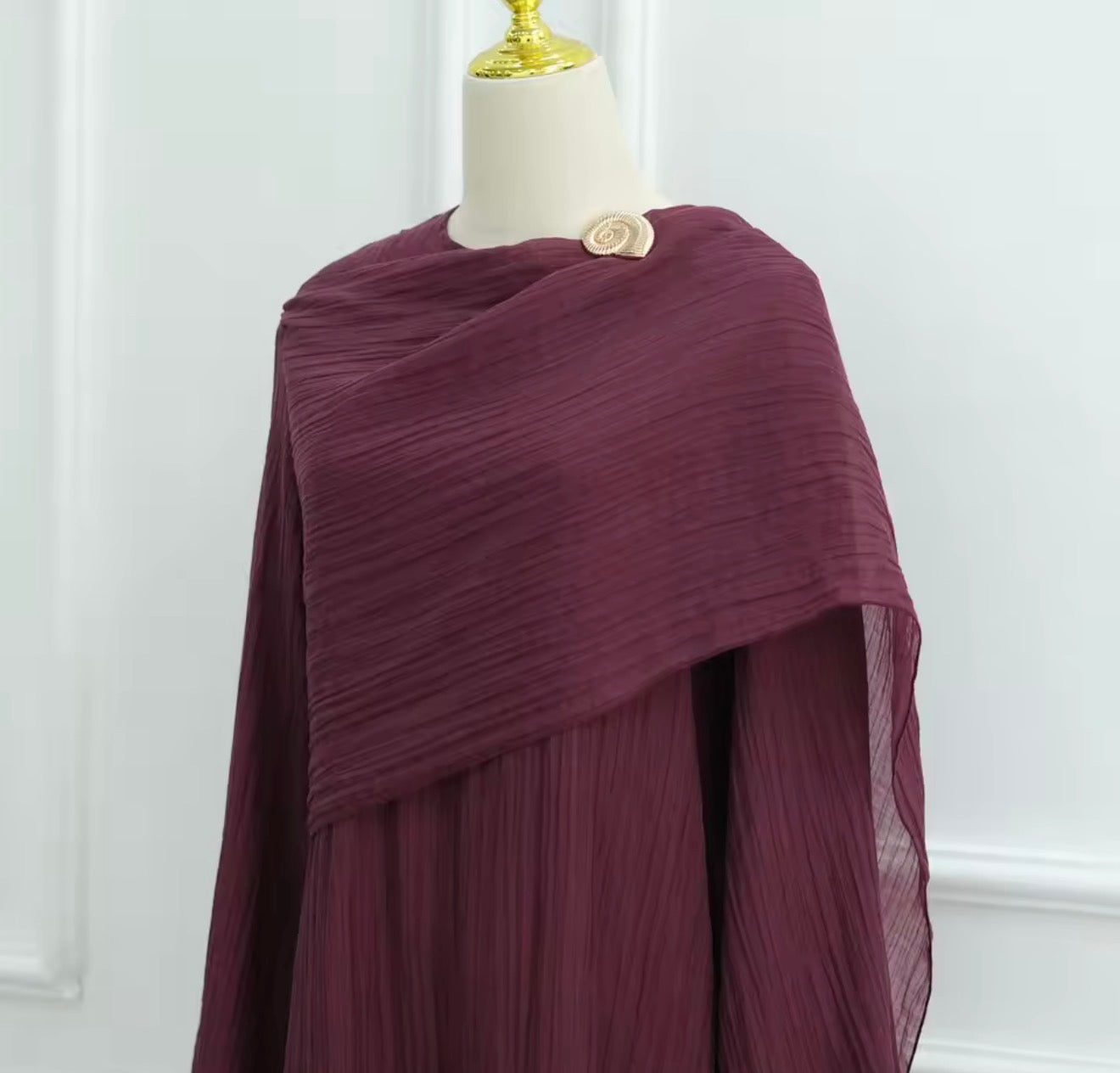 Rana Abaya Dress in Deep Red