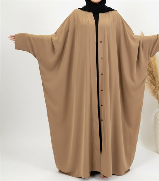 Salma Soft Brown Batwing Abaya