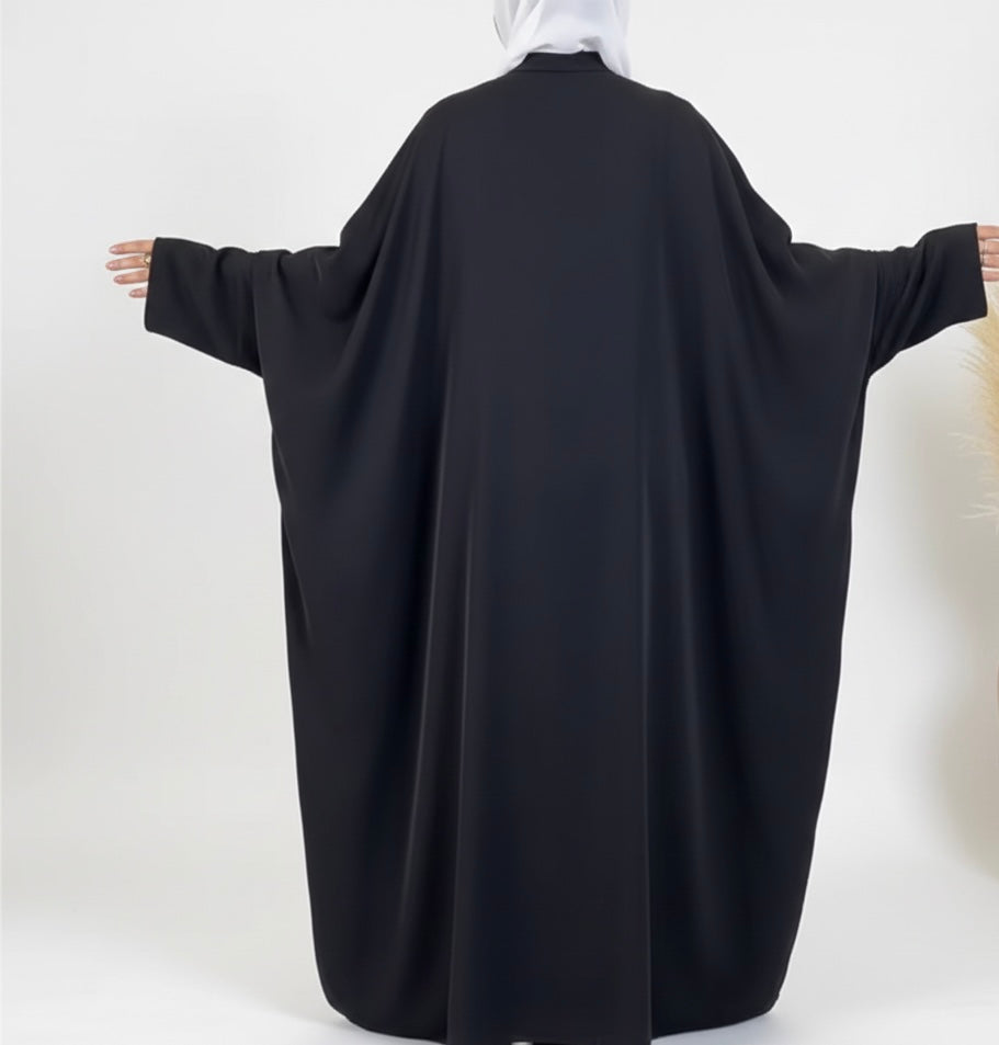 Salma Black Batwing Abaya