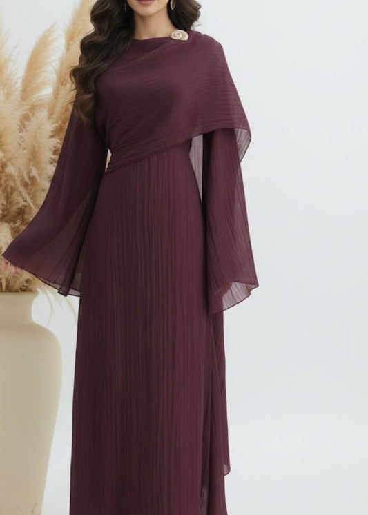 Rana Abaya Dress in Deep Red