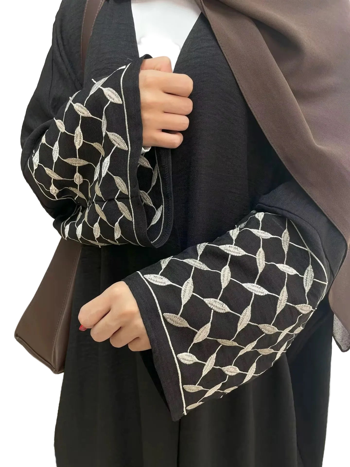 Aayah Embroidery Black Abaya