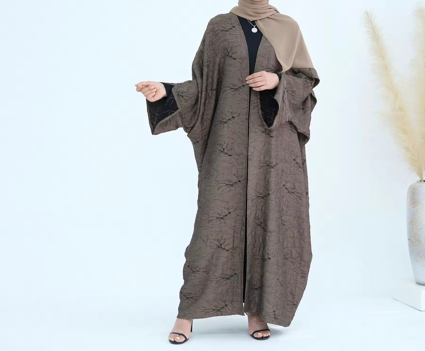 Hiba Reversible Coffee Abaya