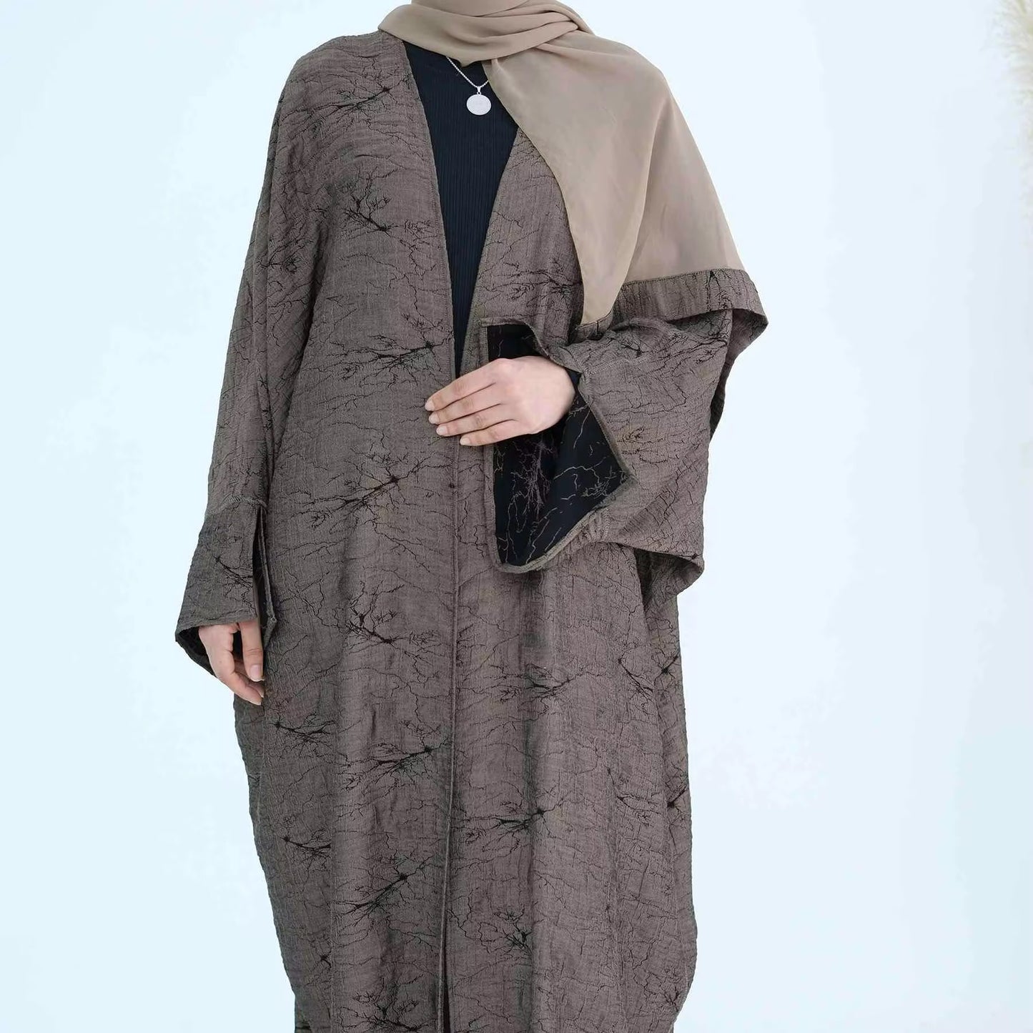 Hiba Reversible Coffee Abaya