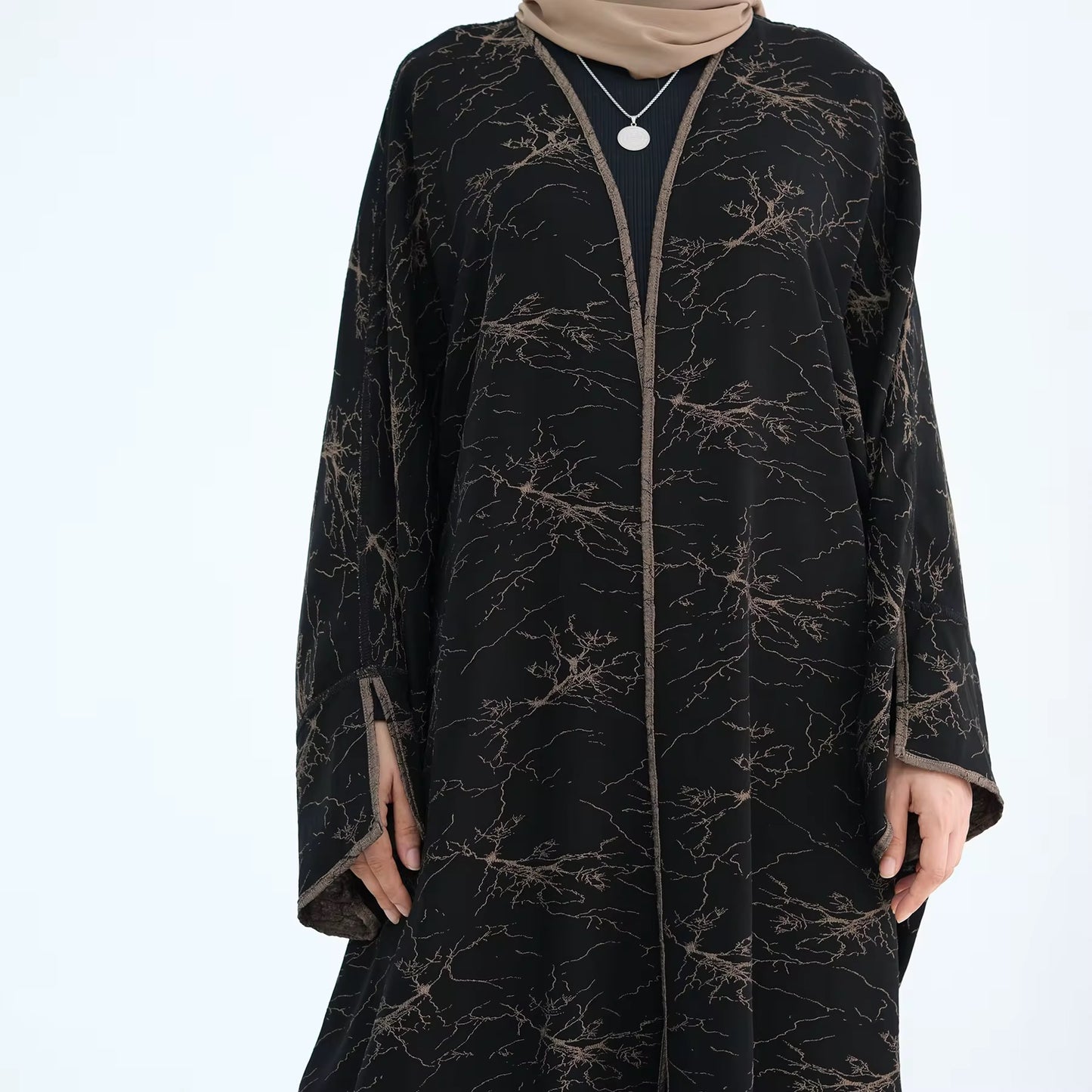 Hiba Reversible Coffee Abaya