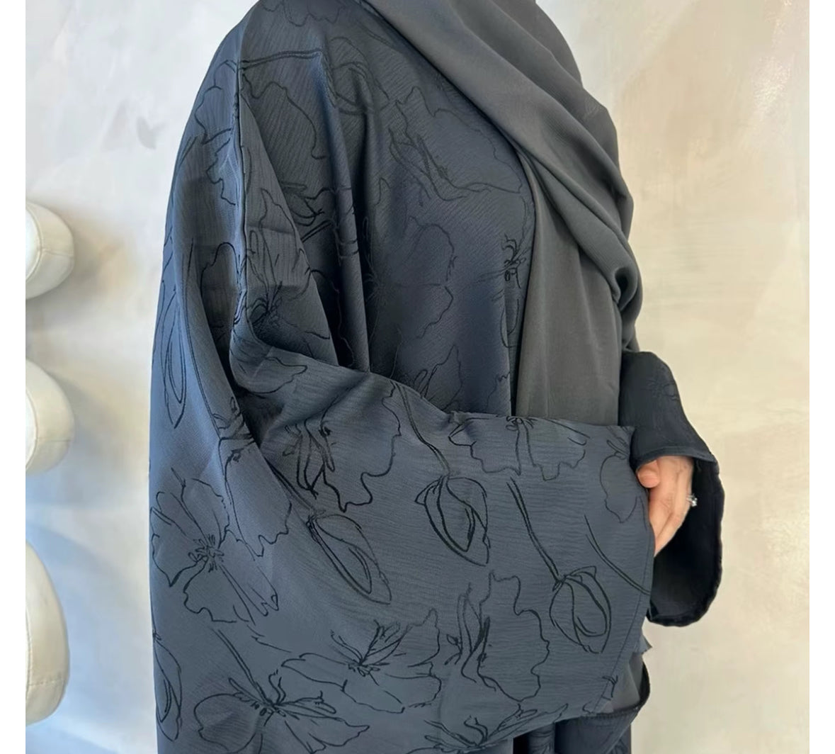 Yara Black Kaftan Abaya
