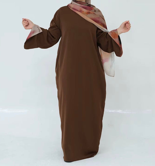 Zayna Coffee Abaya and Hijab Set