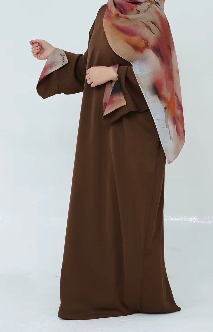 Zayna Coffee Abaya and Hijab Set