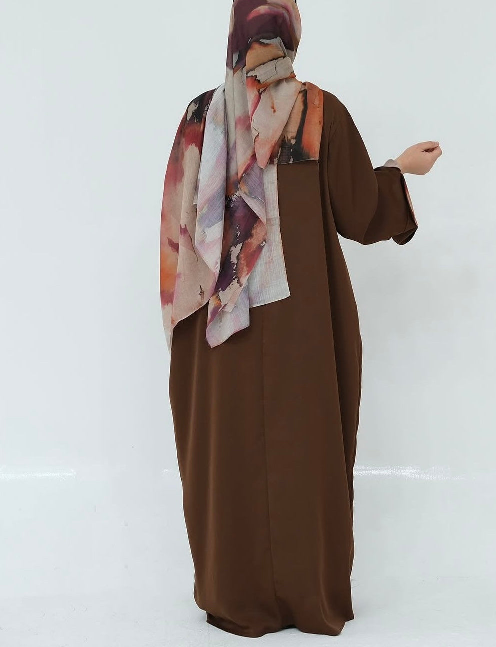 Zayna Coffee Abaya and Hijab Set