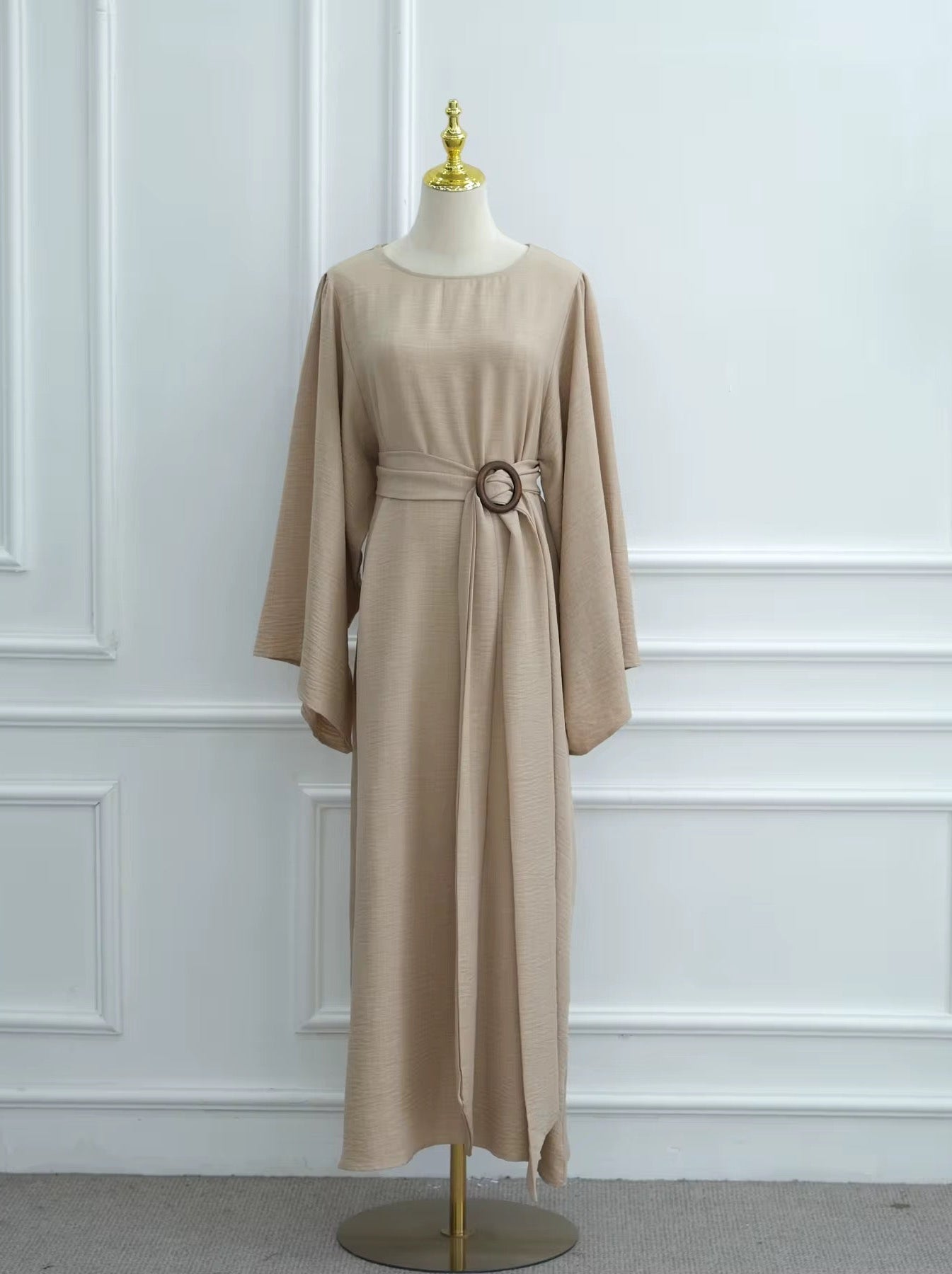Wide Sleeve Textured Maxi Dress in 2 Colours