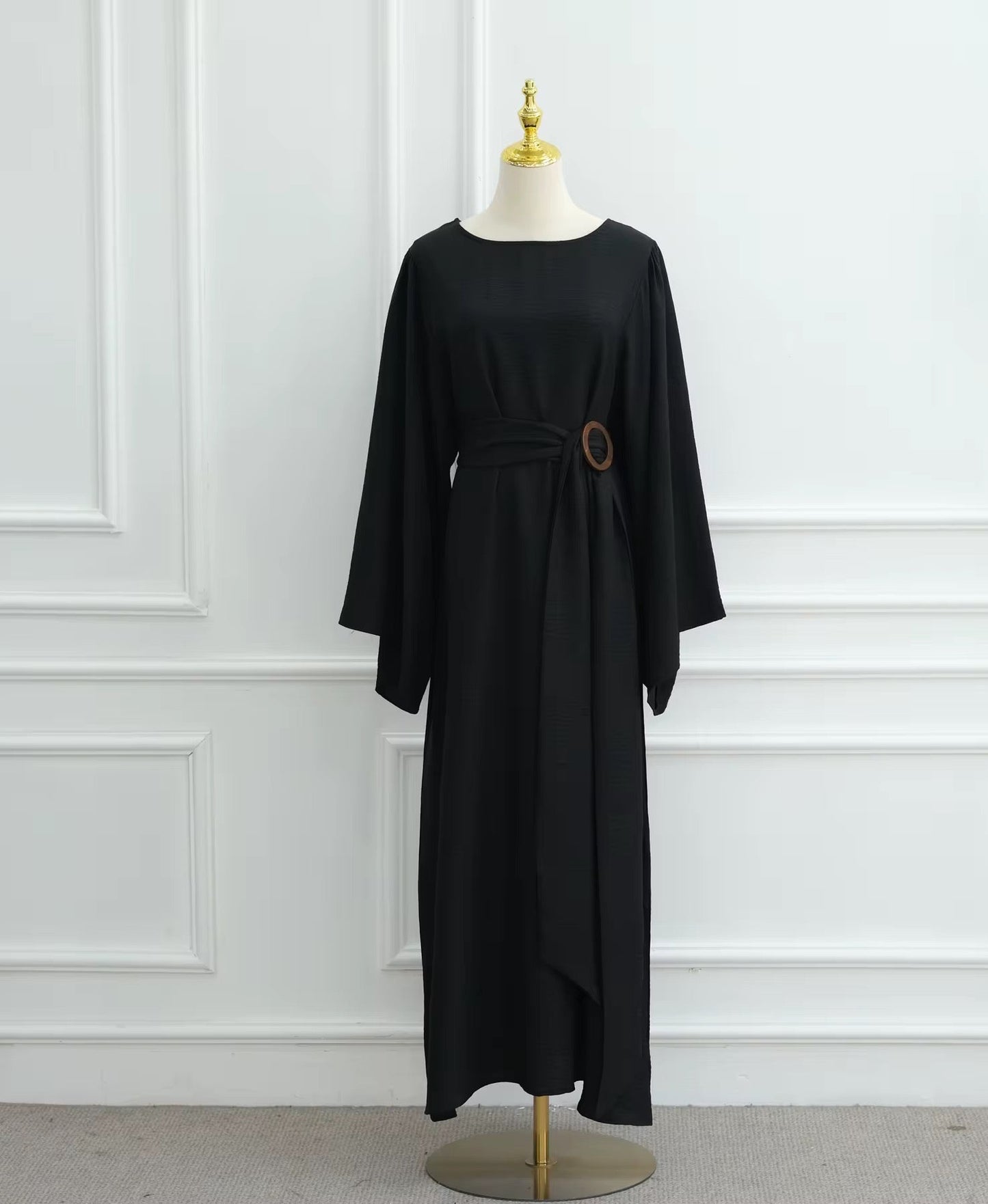Wide Sleeve Textured Maxi Dress in 2 Colours
