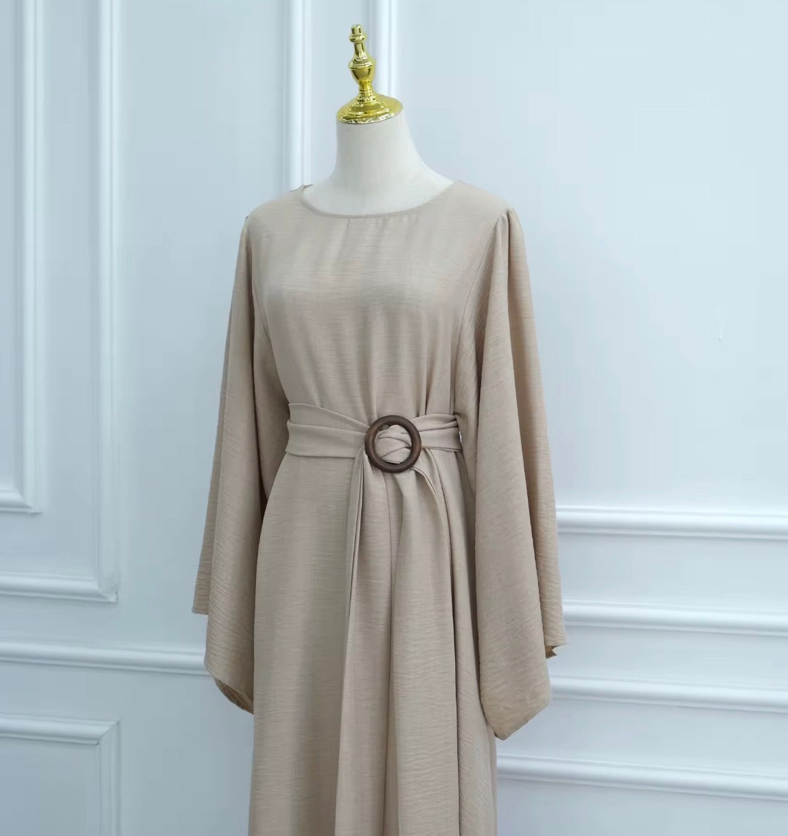 Wide Sleeve Textured Maxi Dress in 2 Colours