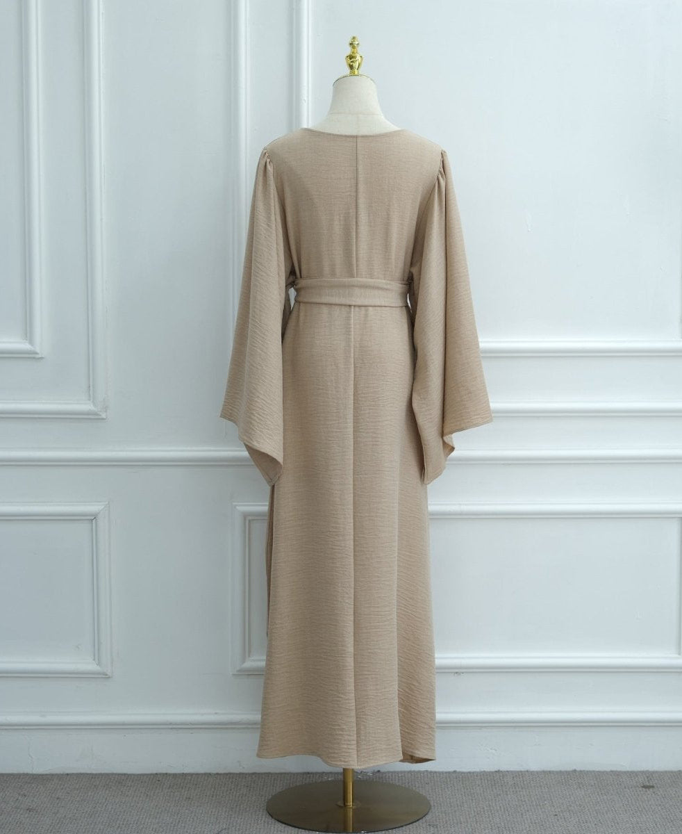 Wide Sleeve Textured Maxi Dress in 2 Colours