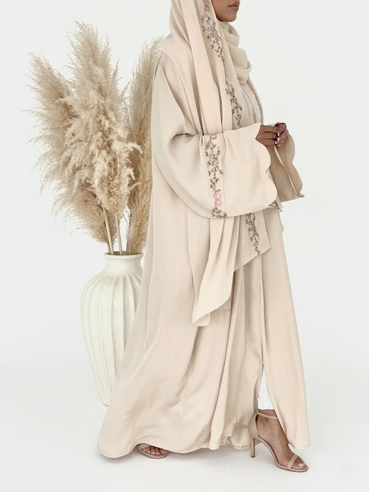 Alya Abaya and Hijab Set in Beige