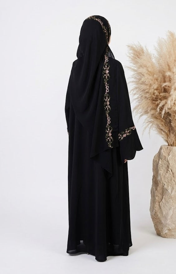 Alya Abaya and Hijab Set in Black