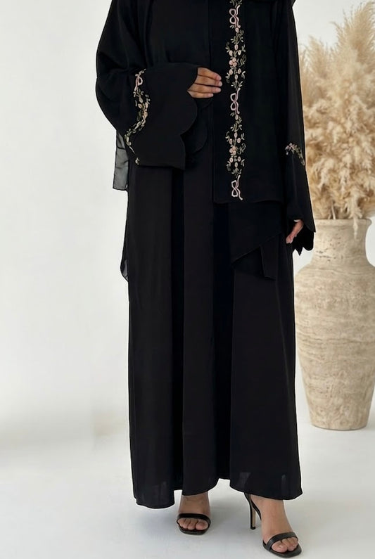 Alya Abaya and Hijab Set in Black