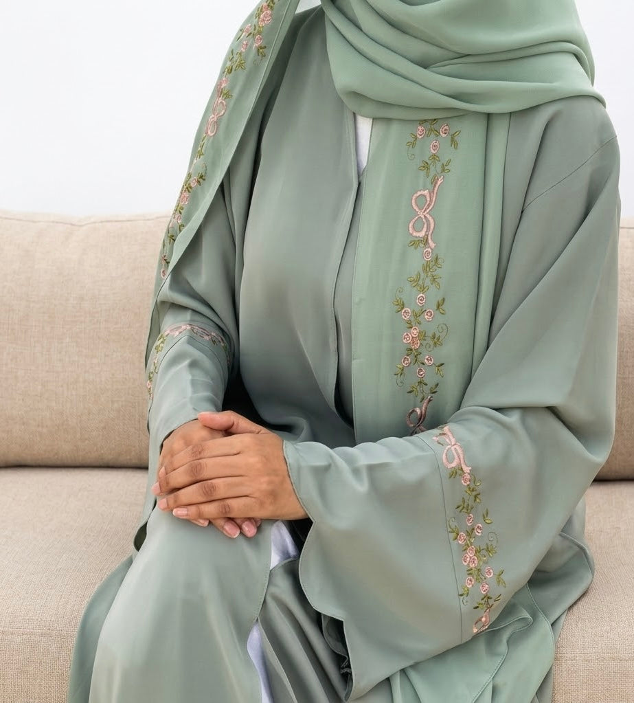 Alya Abaya and Hijab Set in Green