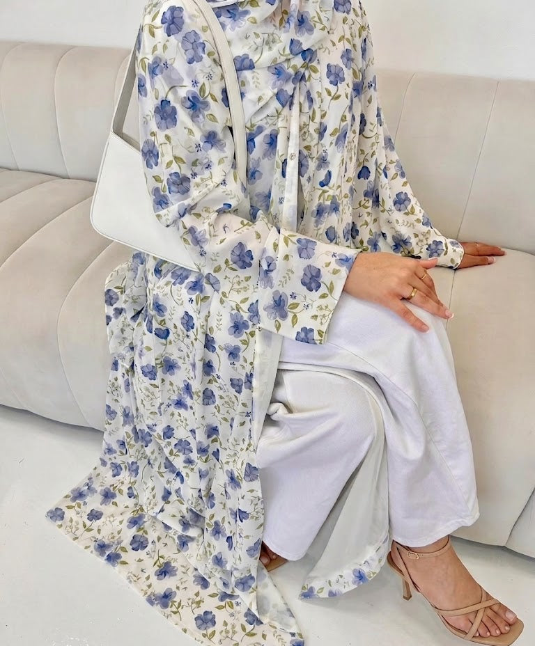 Zahri Abaya and Hijab Set in Blue