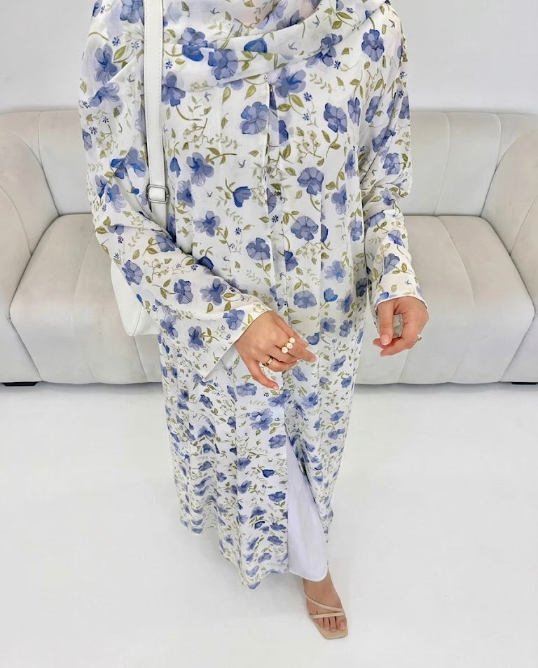 Zahri Abaya and Hijab Set in Blue